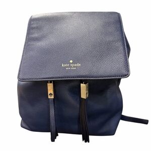 Kate Spade Navy Blue Leather Backpack
